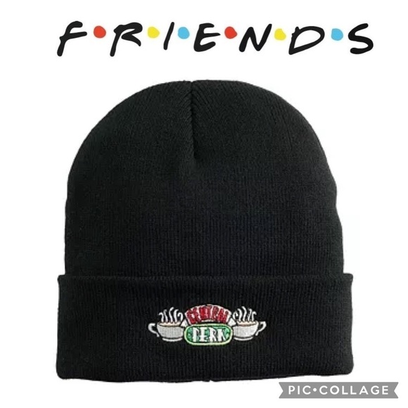 Friends Central Perk Logo unisex black Beanie NWT - Picture 1 of 6